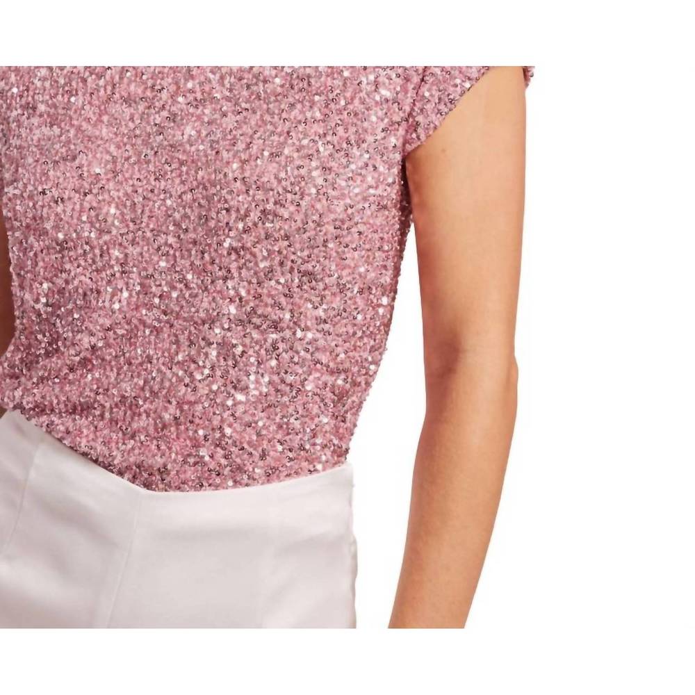NEW GENERATION LOVE kai sequin top in light pink - Picture 4 of 5